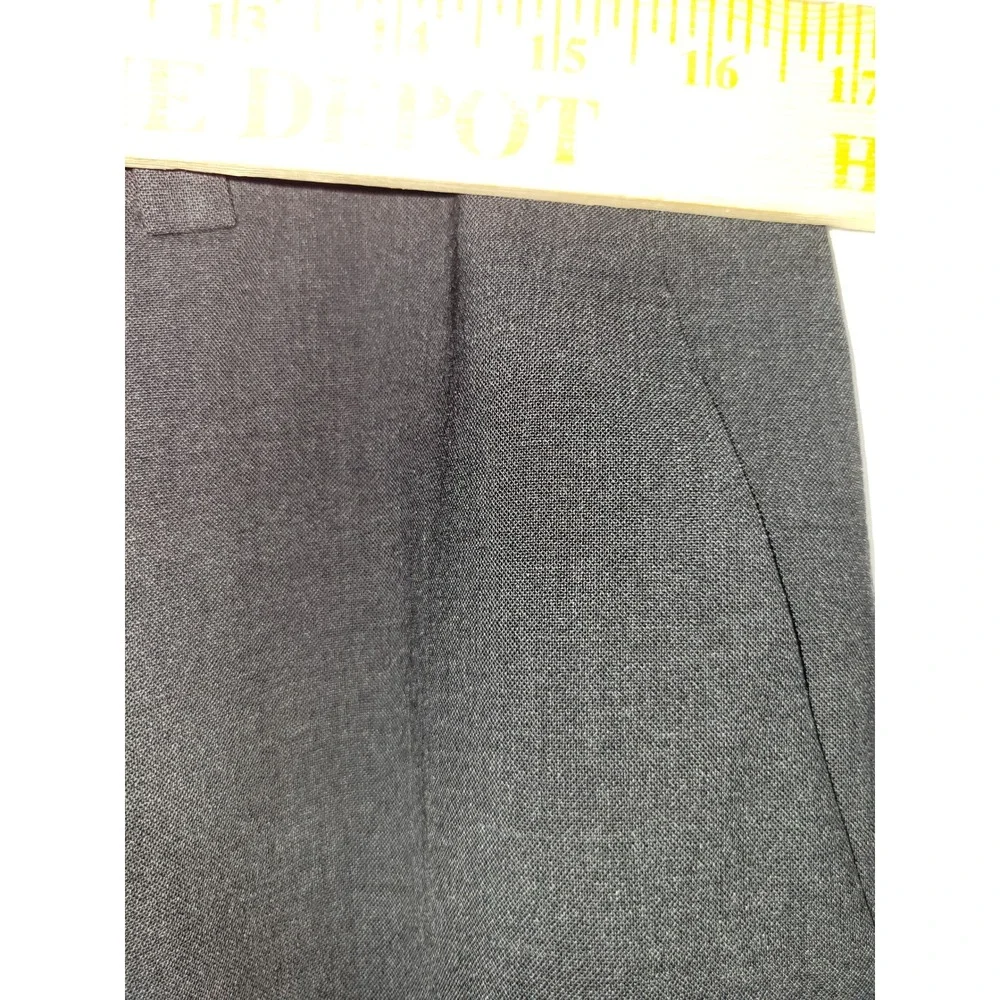 Banana Republic Dawson Mens Dress Pants 34x34 Dark Gray Wool Blend Flat Fro 1318